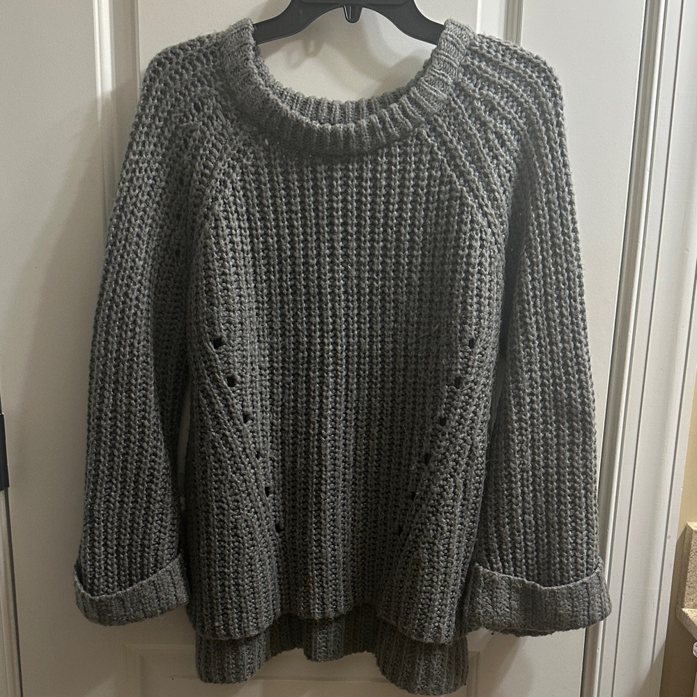 Coin 1804 Grey Chunky Knit Sweater